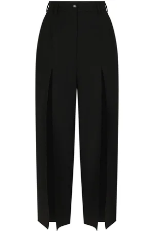 Dolce & Gabbana Gabardine front-slit trousers