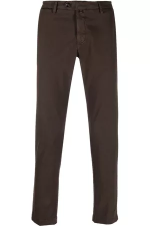 BRIGLIA Men Chinos - Slim-cut chino trousers - Brown