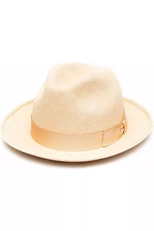 Borsalino Side bow-detail sun hat - Neutrals