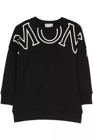 Moncler Logo-print sweatshirt dress - Black
