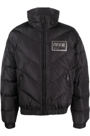VERSACE Chest logo-print padded jacket