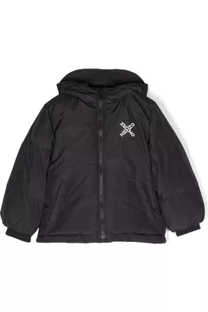 Kenzo Boys Puffer Jackets - Cross-logo padded jacket - Black