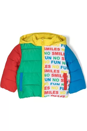 Stella McCartney Puffer Jackets - Colour-block hooded padded jacket - White