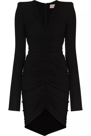 ALEXANDRE VAUTHIER Women Midi Dresses - Padded shoulder midi dress - Black