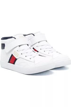 Ralph Lauren High Top Sneakers - High-top lace-up sneakers - White
