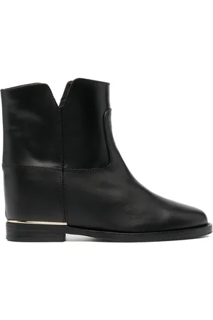 Via Roma Side slit-detail ankle boots