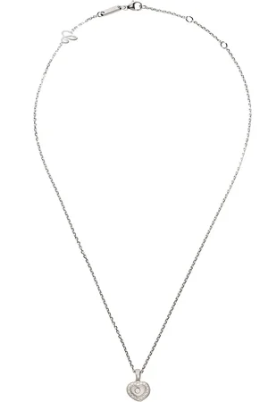 Chopard 18kt white gold Happy Hearts diamond pendant necklace