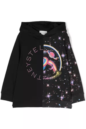 Stella McCartney Logo-print long-sleeve hoodie - Black