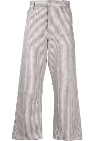 JUNYA WATANABE Stripe-pattern cropped trousers