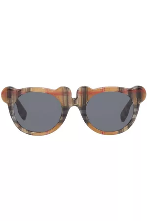 Burberry Teddy bear-frame checked sunglasses - Neutrals