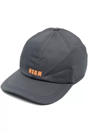 Msgm Embroidered logo baseball cap - Grey