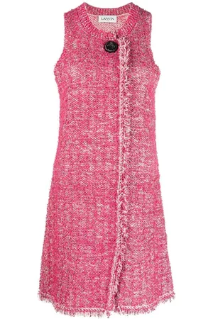 Lanvin Women Fringe Dresses - Fringe-trim dress - Pink