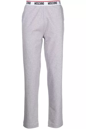Moschino Logo-waistband track pants - Grey