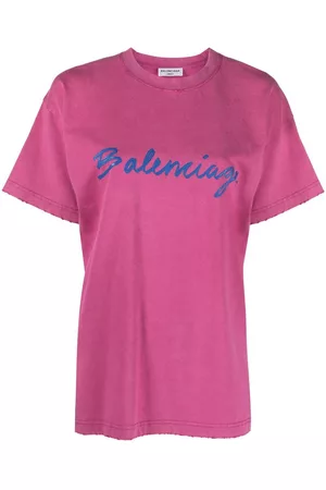 Balenciaga Logo-print cotton T-shirt - Pink