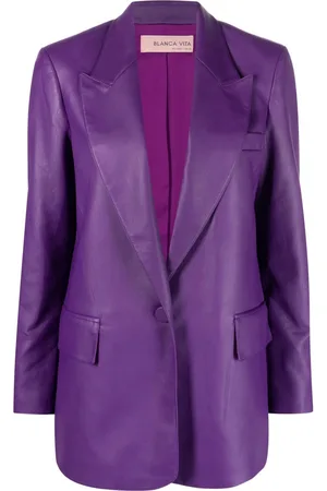 BLANCA Faux-leather blazer
