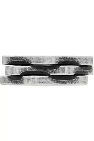 Saint Laurent Bague Rayon 3-layer ring - Silver