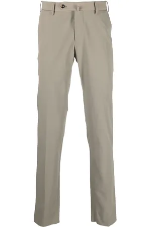 PT Torino Pull-tab detail straight-leg trousers