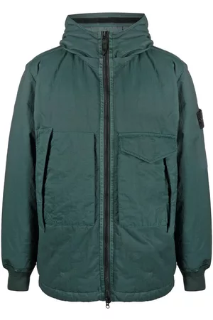 Stone Island Men Jackets - Compass-patch hooded jacket - Green