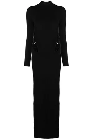 Dundas Women Casual Dresses - Julie lace-detail mock-neck dress - Black