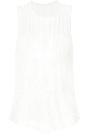 DION LEE Distressed Floats tank top