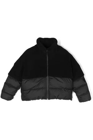 HUGO BOSS Girls Puffer Jackets - Padded logo-print jacket - Black