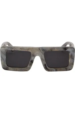 Off-White c/o Virgil Abloh Manchester Rectangle-frame Sunglasses in Gray