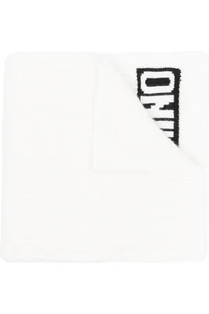 Moschino Intarsia-logo knit scarf