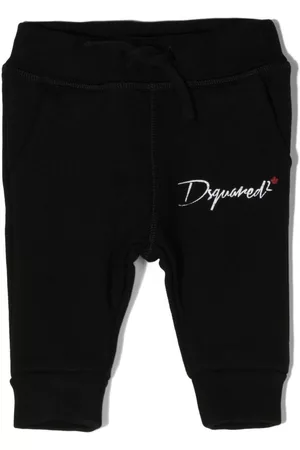 Dsquared2 Sweatpants - Logo-print cotton track pants - Black
