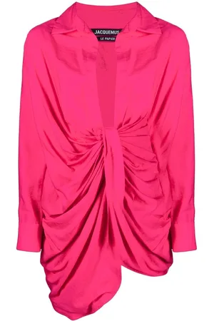 Jacquemus La Robe Bahia draped shirtdress