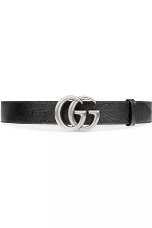 Gucci Men Belts - GG-buckle leather belt - Black