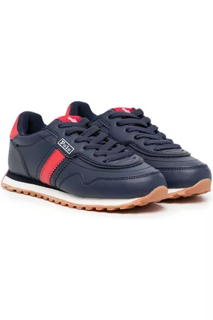 Ralph Lauren Girls Sneakers - Logo-print lace-up sneakers - Blue