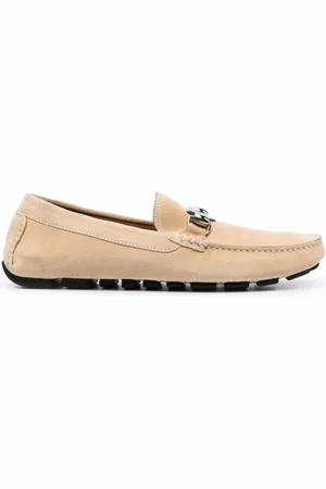 Philipp Plein Suede logo plaque moccasins