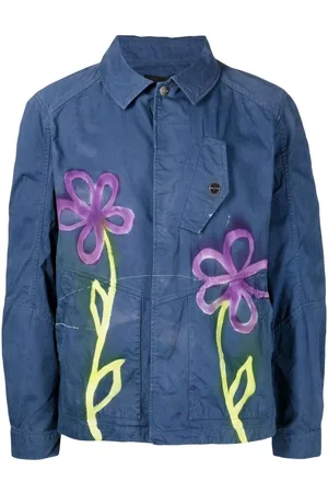 Stain Shade Graphic-print button-up jacket