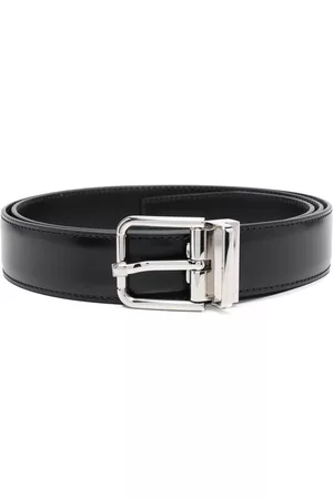 Dolce & Gabbana Men Belts - Square-buckle leather belt - Black