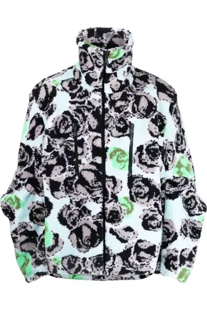 Natasha Zinko Floral-print oversize fleece jacket - Multicolour