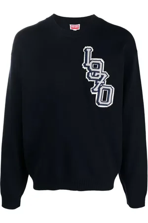 Kenzo Varsity logo knitted jumper
