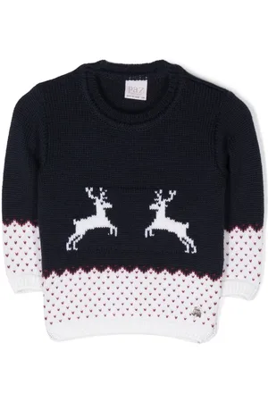 PAZ RODRIGUEZ Reindeer-knit crew-neck jumper