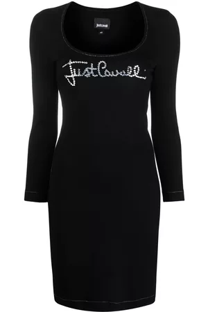 Roberto Cavalli Women Bodycon Dresses - Logo-embellished bodycon dress - Black