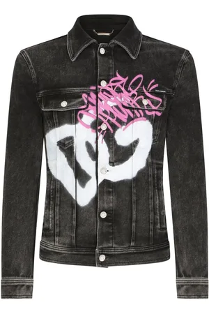 Dolce & Gabbana DG spray-print denim jacket
