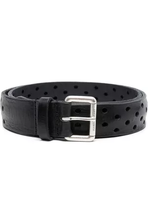 Isabel Marant Men Belts - Perforated leather belt - Black