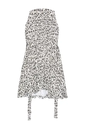 Balenciaga Bb Monogram Silk Dress