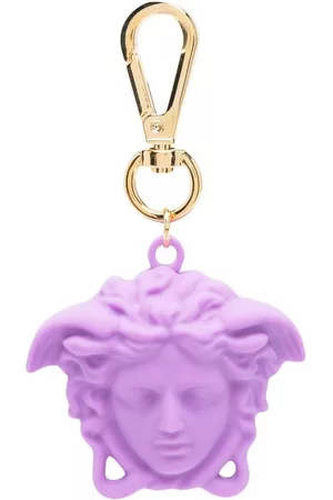 VERSACE Men Keychains - Medusa motif keyring - Purple