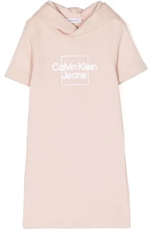 Calvin Klein Kids logo-print jersey minidress - Pink