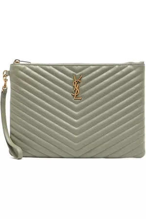 Saint Laurent Women Tablets Cases - YSL quilted iPad case - Green