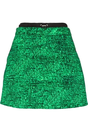 Moncler X JW Anderson abstract-print mini A-line skirt - Green