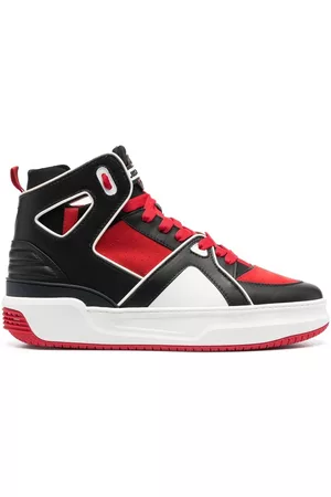 JUST DON Men Basketball Sneakers - Basketball Courtside high-top sneakers - Black