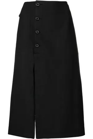 Rokh Button-detail midi skirt