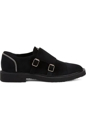 Giuseppe Zanotti Zip-trimmed suede loafers