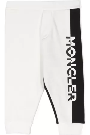 Moncler Logo-print cotton leggings - White