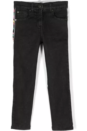 Stella McCartney Straight Jeans - Logo-print straight-leg jeans - Black